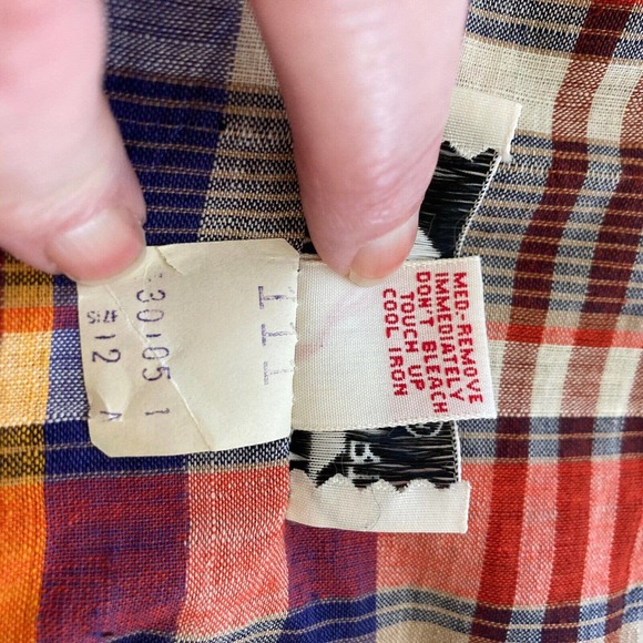 VTG Windsor Sport Womens Blazer Jacket Madras Plaid Preppy Multicolored Bust 38 - Picture 6 of 8